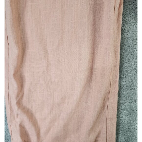 New In Jumpsuit Womens Medium Pink Linen Blend Sleeveless Tie Waist Wide Leg - Picture 10 of 12